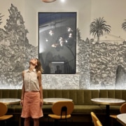 Paisatge mural Las Heras restaurant at Palau Fugit Boutique Hotel by Joana Santamans